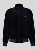 Kurtki męskie - Kurtka sztruksowa ze stójką i wyhaftowanym logo - miniaturka - grafika 1