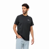 Koszulki męskie - Męska koszulka Jack Wolfskin ESSENTIAL T M black - S - miniaturka - grafika 1