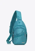 Plecaki - Plecak na jedno ramię z poliestru morski - miniaturka - grafika 1