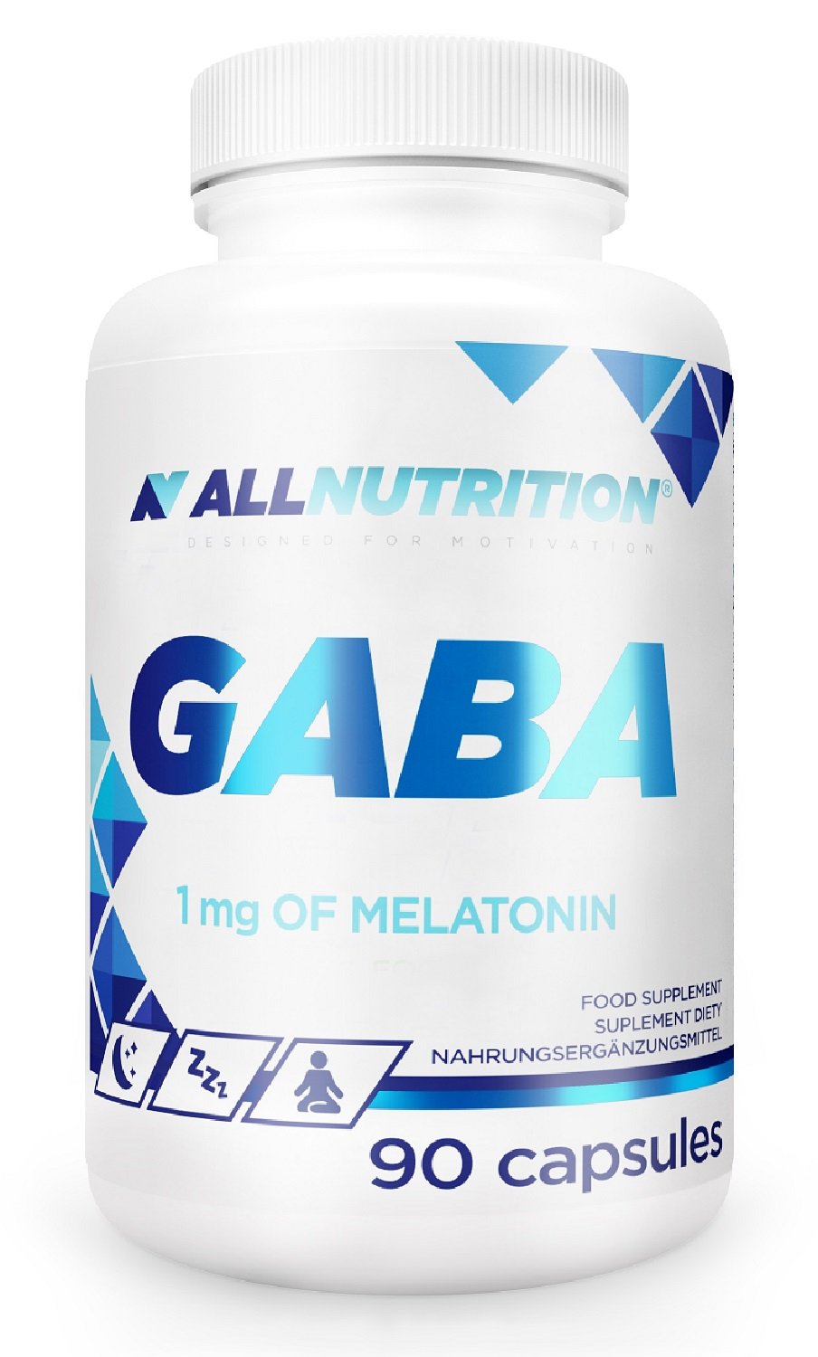Allnutrition Gaba New, Suplement Zawierający Kwas Gamma-Aminomasłowy z Dodatkiem Melatoniny, Kapsułki