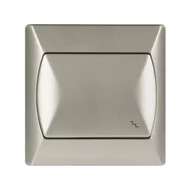Wyłączniki światła i elektryczne - Ospel Włącznik schodowy AKCENT satynowy - miniaturka - grafika 1
