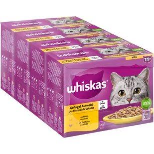 Megapakiet Whiskas Senior, saszetki, 48 x 85 g - 11+ Wybór dań drobiowych w galarecie - Mokra karma dla kotów - miniaturka - grafika 1