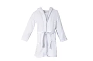 Szlafroki damskie - Hotelowy Szlafrok Dla Dzieci Bawełniany Frotte Z Kapturem 134-140 Cm - miniaturka - grafika 1