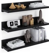 Półki do salonu - PÓŁKA WISZĄCA ŚCIENNA ZESTAW 3 SZTUK 39cm NOWOCZESNE DO POKOJU KUCHNI BIURA - miniaturka - grafika 1