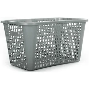 Kosz na pranie 65 l srebrny ODELO - Kosze na bieliznę - miniaturka - grafika 1