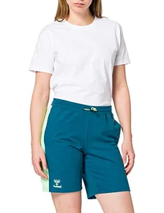 Hummel Hummel Szorty damskie 211006 Blue Coral/Green Ash m 211006 - Spodenki damskie - miniaturka - grafika 1