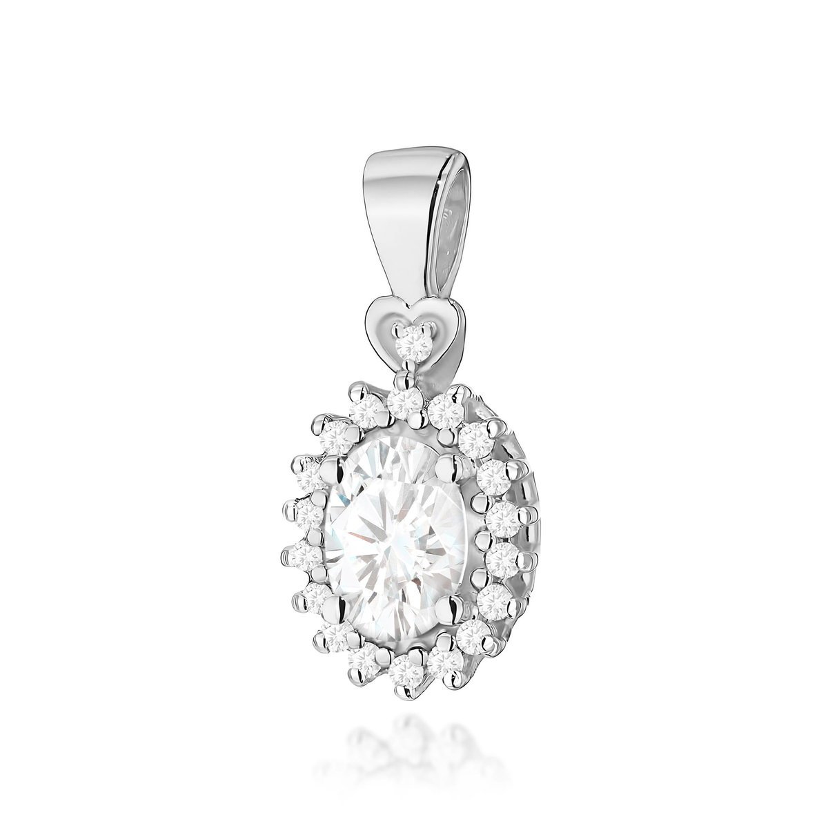 Złota zawieszka / wisiorek Diament Laboratoryjny 0,40ct białe złoto pr. 585