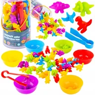 Sortery dla dzieci - Zestaw Do Nauki Kolorów I Liczenia Gra Montessori Sorter Liczydło - miniaturka - grafika 1