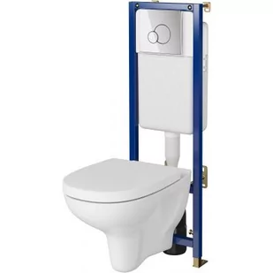 Cersanit Tech Line Set B598 Zestaw Toaleta WC bez kołnierza + deska wolnoopadająca + stelaż podtynkowy WC + przycisk spłukujący WC S701-625 - Stelaże i zestawy podtynkowe do WC - miniaturka - grafika 2