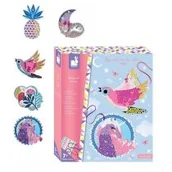 Zabawki kreatywne - Janod Zestaw kreatywny Cudowne kryształki Medaliony J07821 - miniaturka - grafika 1