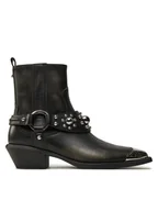 Botki damskie - PINKO Kowbojki Tex 07 SD0195P056 Czarny - miniaturka - grafika 1