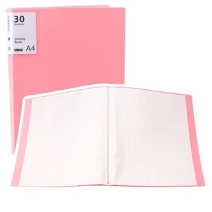 Leantoys Teczka z koszulkami A4 różowa - artykuł papierniczy - Koszulki na dokumenty - miniaturka - grafika 1