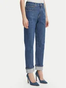 Spodnie damskie - Rinascimento Jeansy CFC0127857003 Niebieski Straight Leg - miniaturka - grafika 1