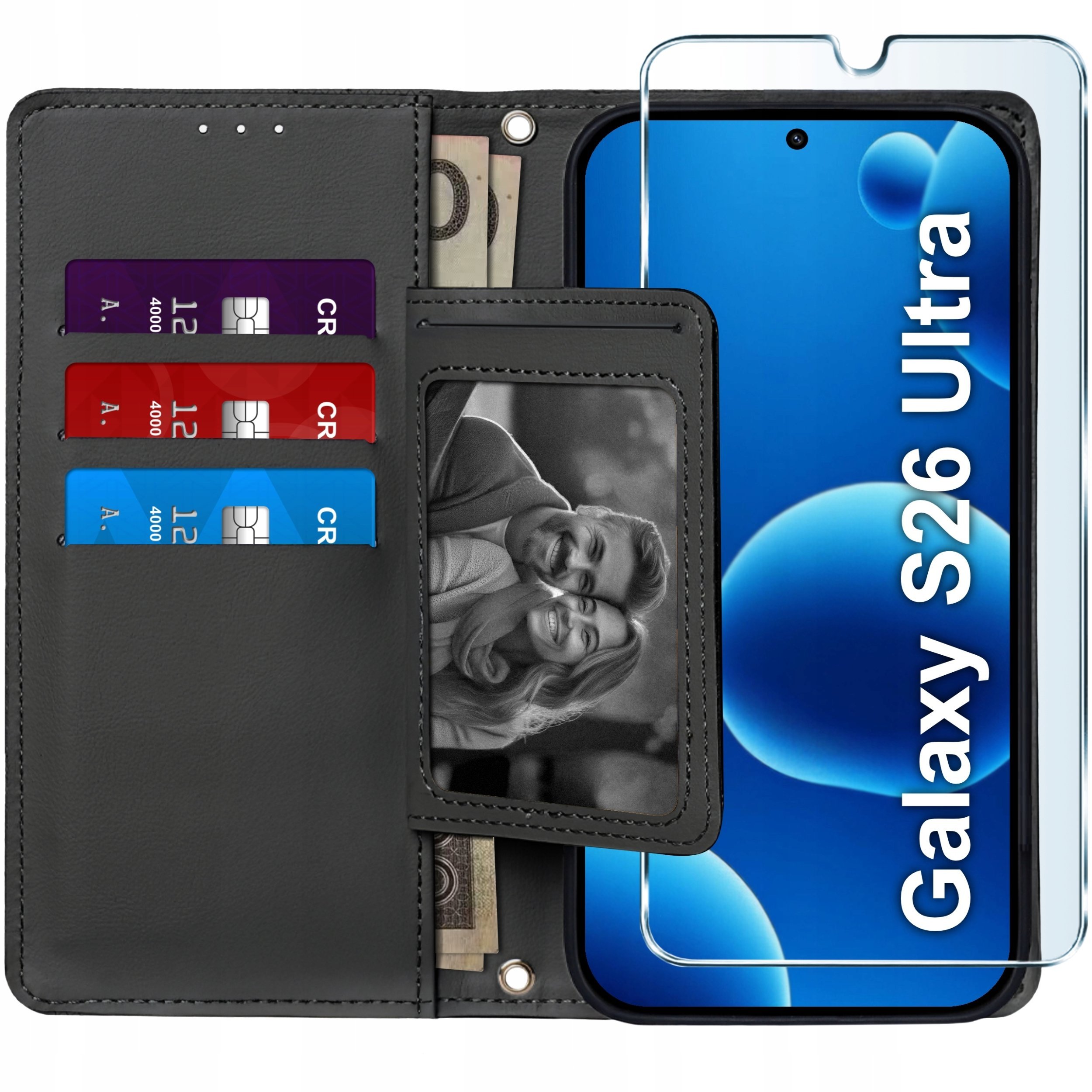 krainaGSM ETUI z klapką do Samsung S26 Ultra Zamykane Magnetyczne + SZKŁO 9H