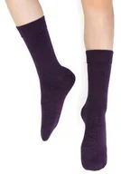 Skarpetki damskie - Fioletowe Skarpety Dziecięce Merino Comfort - miniaturka - grafika 1