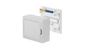 Rozdzielnie elektryczne - Rozdzielnica modułowa 1x8 n/t ECONOMIC BOX RN 1/8 drzwi białe (N+PE) IP40 2502-00 - miniaturka - grafika 1