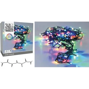 CHRISTMAS DECORATION, LAMPKI CHOINKOWE ŁAŃCUCH ŚWIETLNY 240 LED TIMER MULTIKOLOR - Oświetlenie świąteczne - miniaturka - grafika 1