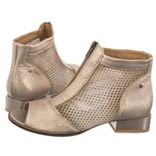 Botki damskie - Botki Złote Ażurowe 06413-25/00-1 (MA1177-a) Maciejka - miniaturka - grafika 1