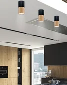 Lampy sufitowe - Oprawa sufitowa natynkowa tuba czarna, loftowa, lampa sufitowa - miniaturka - grafika 1