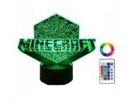 Lampy stojące - Lampka Nocna Minecraft Gra 3D Led Imię Grawer - miniaturka - grafika 1