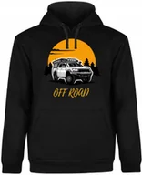 Bluzy męskie - BLUZA MĘSKA Z KAPTUREM OFF ROAD 4X4 TEREN MOTORYZACJA CZARNA R-XXL A208 - miniaturka - grafika 1