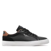 Sneakersy męskie - Sneakersy Pepe Jeans Kenton Court PMS30839 Czarny - miniaturka - grafika 1