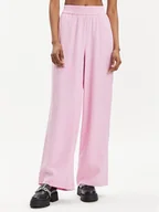 Spodnie damskie - Vero Moda Spodnie materiałowe Carmen 10278926 Różowy Wide Leg - miniaturka - grafika 1