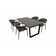 Meble ogrodowe - Livorno Melia Likatex - zestaw wypoczynkowy aluminiowy 4+1 - miniaturka - grafika 1
