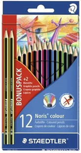 Staedtler Noris colour kredki sześciokątne 12 kolorów - Kredki, ołówki, pastele i pisaki - miniaturka - grafika 2