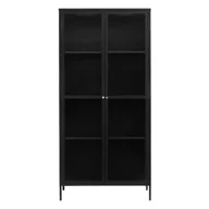 Witryny - Czarna metalowa witryna 90x190 cm Bronco – Unique Furniture - miniaturka - grafika 1