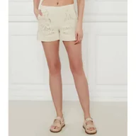 Spodenki damskie - TWINSET Lniane szorty Regular Fit high waist - miniaturka - grafika 1