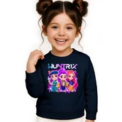 Bluzy dla dziewczynek - BLUZA DZIECIĘCA K-POPOWE ŁOWCZYNIE DEMONÓW HUNTRIX 110-116 BAWEŁNIANA - miniaturka - grafika 1