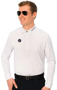 Koszulki jeździeckie - Koszulka konkursowa SPOOKS Daniel 22AW męska biała, rozmiar: XL - grafika 1