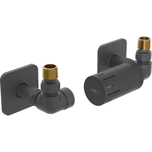 Mexen G05 zestaw termostatyczny osiowy z maskownicą S, antracyt - W903-958-909-66 - Zawory i kraniki - miniaturka - grafika 1