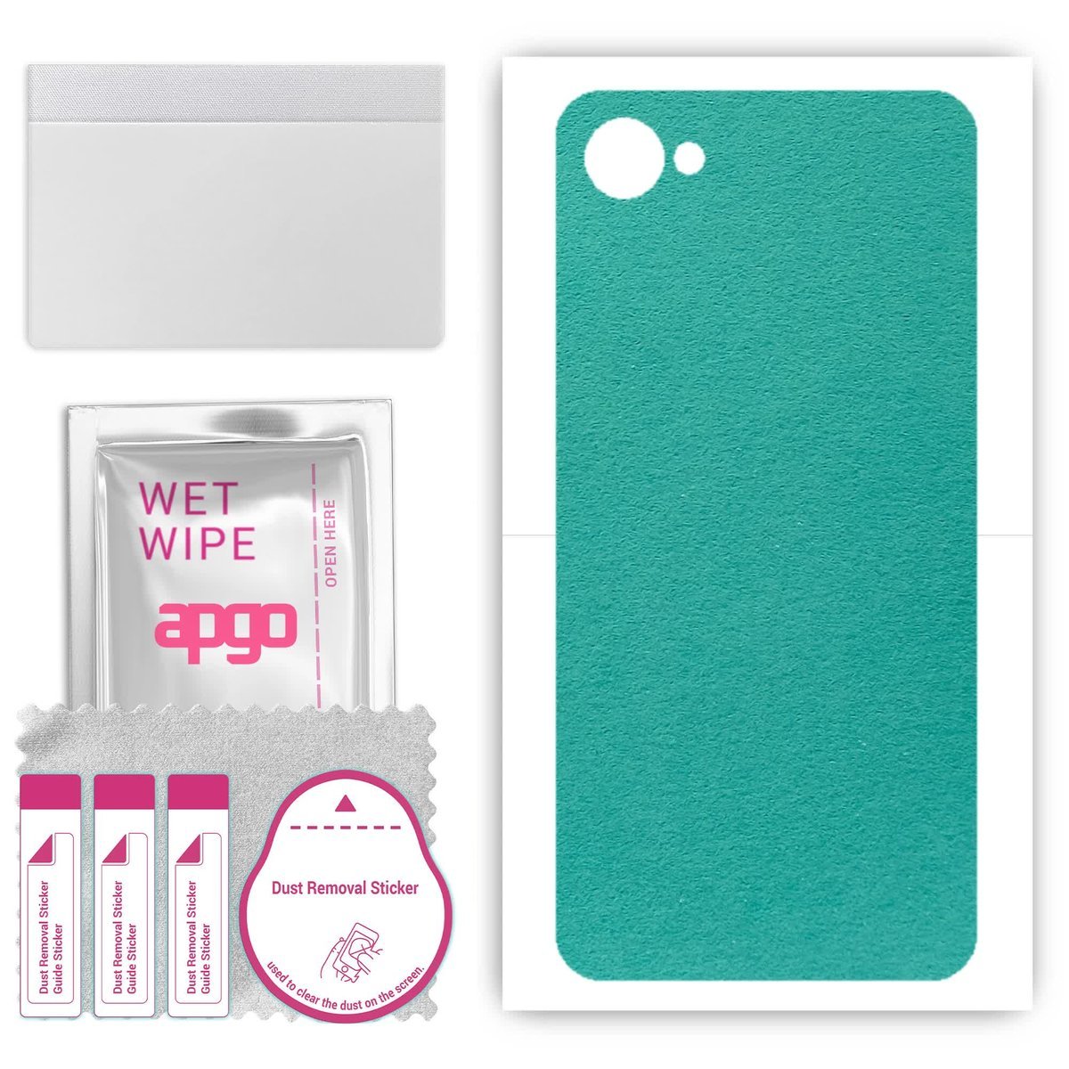 Folia naklejka skórka strukturalna na TYŁ Zamsz do HTC Desire 12 - Zamsz Miętowy - apgo SKINS