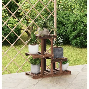vidaXL Kwietnik, 58x25x51 cm, lite drewno jodłowe - Kwietniki - miniaturka - grafika 1
