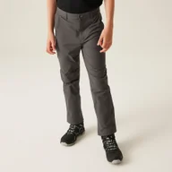 Spodnie i spodenki dla chłopców - Regatta Spodnie dziecięce trekkingowe ocieplane Highton Ciemno-szary, Rozmiar: 128 cm - miniaturka - grafika 1