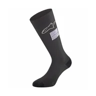 Odzież do sportów motorowych - Skarpety wyścigowe Alpinestars ZX V4 czarne (FIA) - miniaturka - grafika 1