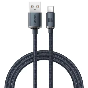 Baseus Crystal Shine Series kabel przewód USB do szybkiego ładowania i transferu danych USB Typ A - USB Typ C 100W 1,2m czarny (CAJY000401) - Kable USB - miniaturka - grafika 19