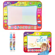 Maty edukacyjne - Uniwersalna mata wodna do malowania rysowania wodą zestaw z mazakami XXL - miniaturka - grafika 1