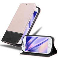 Etui i futerały do telefonów - Etui Cadorabo do Samsung Galaxy S3 MINI w kolorze ZŁOTYM CZARNYM z zapięciem magnetycznym, funkcją podstawki i kieszenią na karty Etui ochronne Etui z klapką w stylu książki - miniaturka - grafika 1