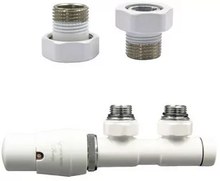 Zawór termostatyczny 50mm TWINS biały lewy GZ1/2 - Zawory i kraniki - miniaturka - grafika 1