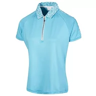 Swetry damskie - Island Green Golf damskie oddychające szybkoschnące odprowadzające wilgoć koszulki polo, Aqua, S, 2242 - Aqua, S - miniaturka - grafika 1