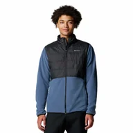 Bluzy męskie - Męska bluza polarowa Columbia Basin Butte Full Zip Fleece II dark mountain/black - M - miniaturka - grafika 1