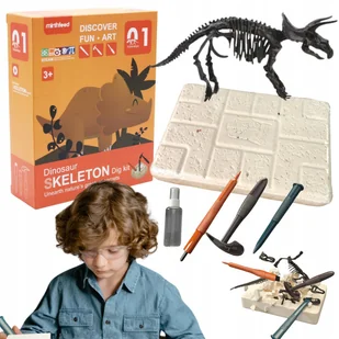 Zestaw Kopalnia Wykopaliska Dinozaur Archeologiczne Szkielet + Narzędzia - Mały naukowiec - miniaturka - grafika 1