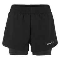 Spodenki damskie - Damskie Spodenki CRAFT ADV ESSENCE 2-IN-1 SHORTS 2 W 1915946-999000 – Czarny - miniaturka - grafika 1