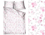 Pościel - Pościel satynowa 200x220 Gold line Britania delikatne kwiaty - miniaturka - grafika 1