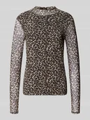 Bluzki damskie - Bluzka z długim rękawem i stójką model ‘ERICA’ - miniaturka - grafika 1