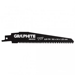 GRAPHITE Brzeszczot do piły szablastej, HM, 152 x 24 x 1.25 mm, 8/6TPI TOP-56H035 - Brzeszczoty - miniaturka - grafika 1