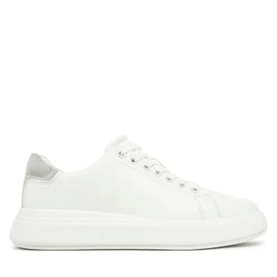 Sneakersy Calvin Klein Cupsole Lace Up - Suede Bt HW0HW02404 Biały - Sneakersy damskie - miniaturka - grafika 1
